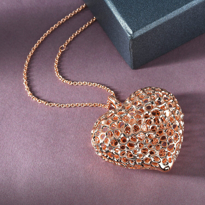 RACHEL GALLEY Rose Gold Overlay Sterling Silver Necklace,  Silver Wt. 34.24 Gms 3861503 2