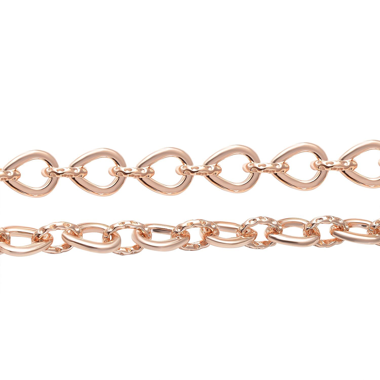 RACHEL GALLEY Rose Gold Overlay Sterling Silver Necklace (Size - 18/ 20), Silver Wt. 37.40 Gms 3719055 3