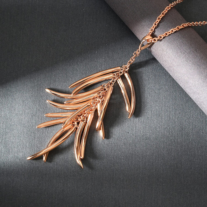 RACHEL GALLEY Rose Gold Overlay Sterling Silver Pendant with Chain (Size 30) Silver Wt 16.98 Gms 3853736 2