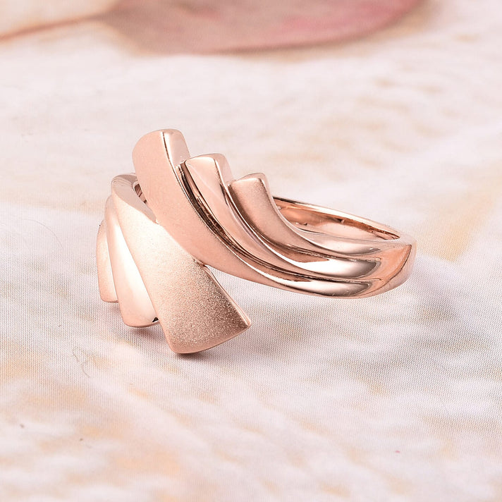 RACHEL GALLEY Rose Gold Overlay Sterling Silver Ring, Silver wt. 5.57 Gms 3618780 2