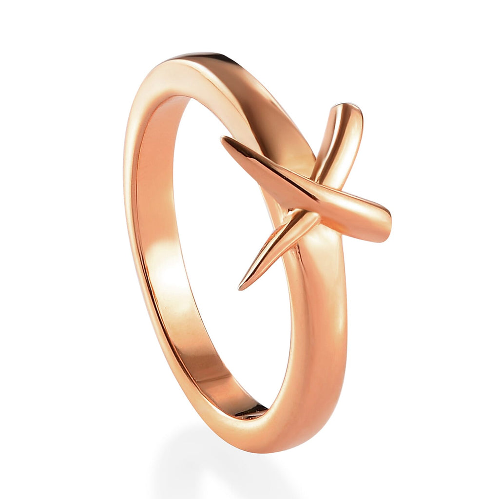 RACHEL GALLEY Rose Gold Overlay Sterling Silver Ring