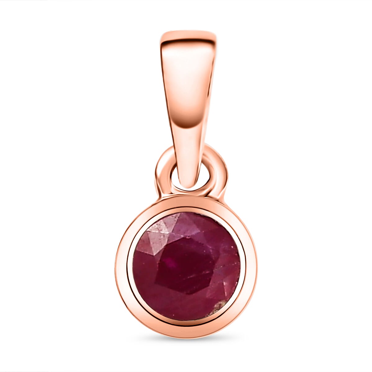 RACHEL GALLEY Ruby Pendant in Vermeil Rose Gold Overlay Sterling Silver 8847761 0