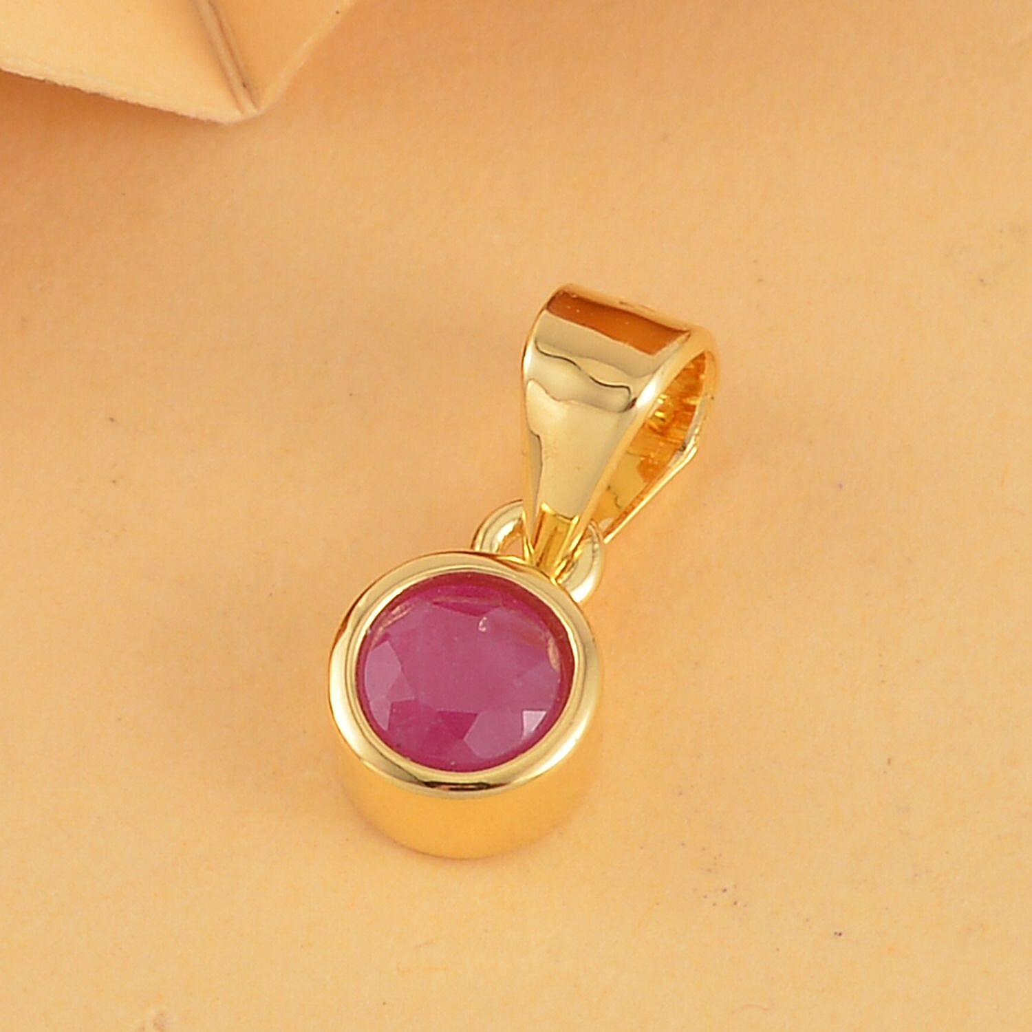 RACHEL GALLEY Ruby Pendant in Vermeil Yellow Gold Overlay Sterling Silver 8847624 2