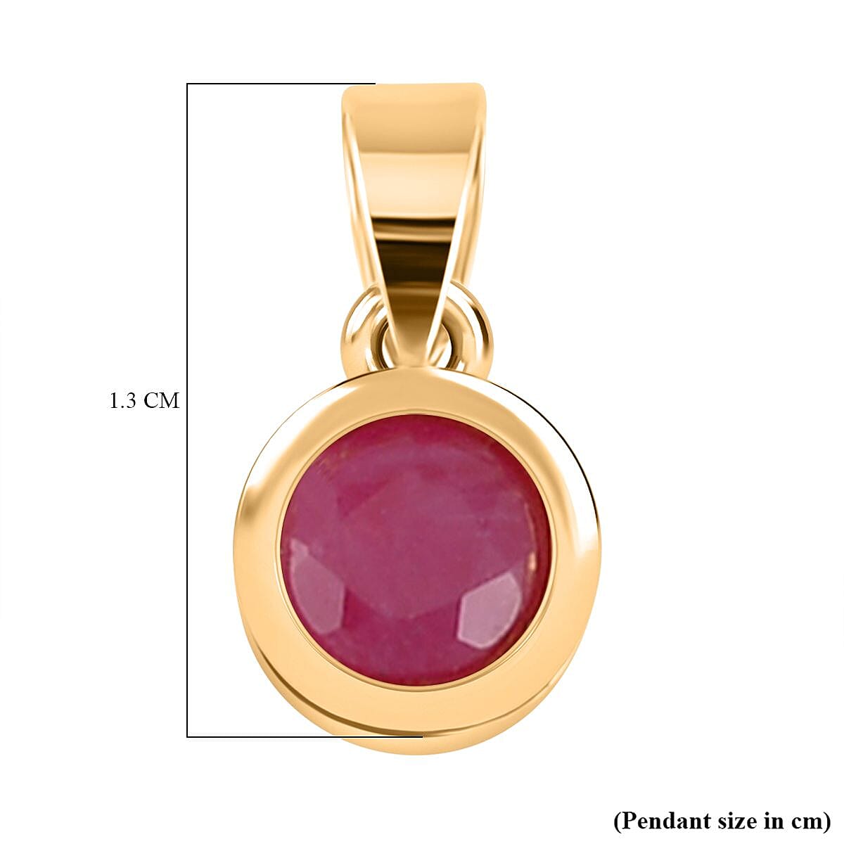 RACHEL GALLEY Ruby Pendant in Vermeil Yellow Gold Overlay Sterling Silver 8847624 6