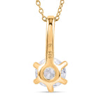 RACHEL GALLEY SGL Certified VS-EF Lab Grown Diamond Pendant with Chain (Size 18-2 EXT) in 18K Vermeil Yellow Gold Plated Sterling Silver 1.00 Ct.
