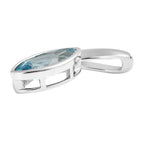 RACHEL GALLEY Swiss Blue Topaz Pendant in Rhodium Overlay Sterling Silver 1.90 Ct