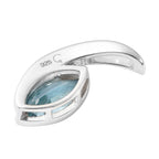 RACHEL GALLEY Swiss Blue Topaz Pendant in Rhodium Overlay Sterling Silver 1.90 Ct