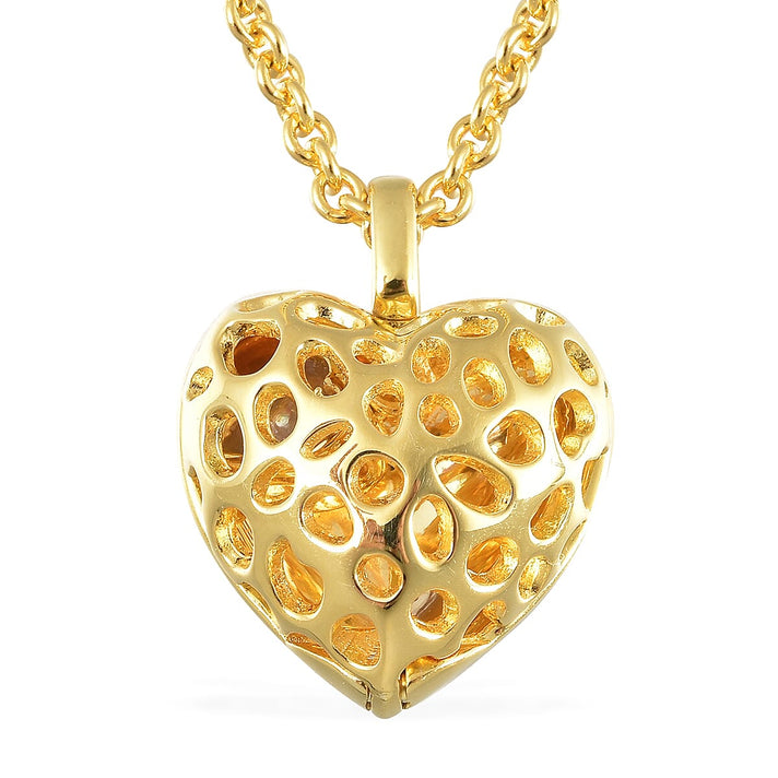 RACHEL GALLEY Tanzanite Heart Pendant With Chain Size 20 in Yellow Gold Plated Sterling Silver 3873614 1