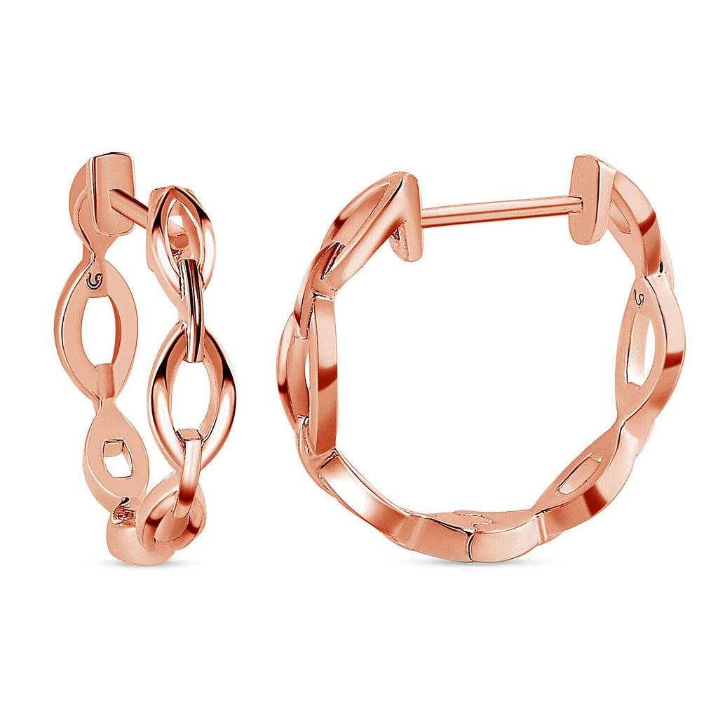 RACHEL GALLEY Tesoro Collection Rose Gold Overlay Sterling Silver Hoop Earrings