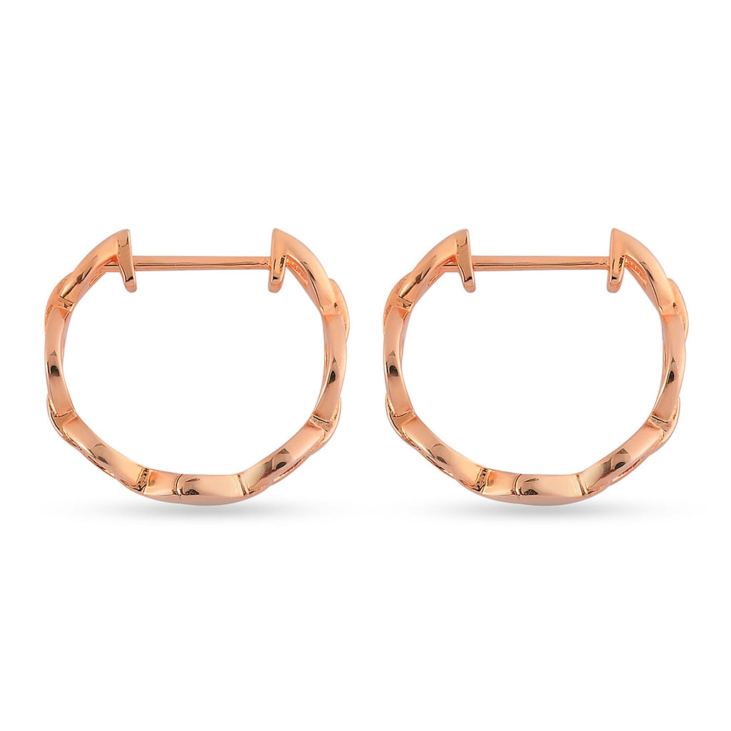 RACHEL GALLEY Tesoro Collection Rose Gold Overlay Sterling Silver Hoop Earrings