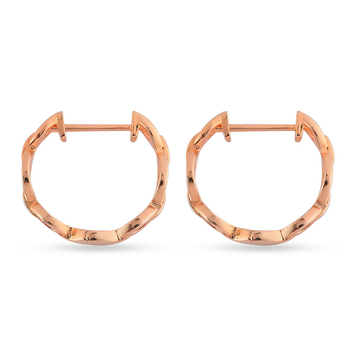 RACHEL GALLEY Tesoro Collection Rose Gold Overlay Sterling Silver Hoop Earrings 3861403 3
