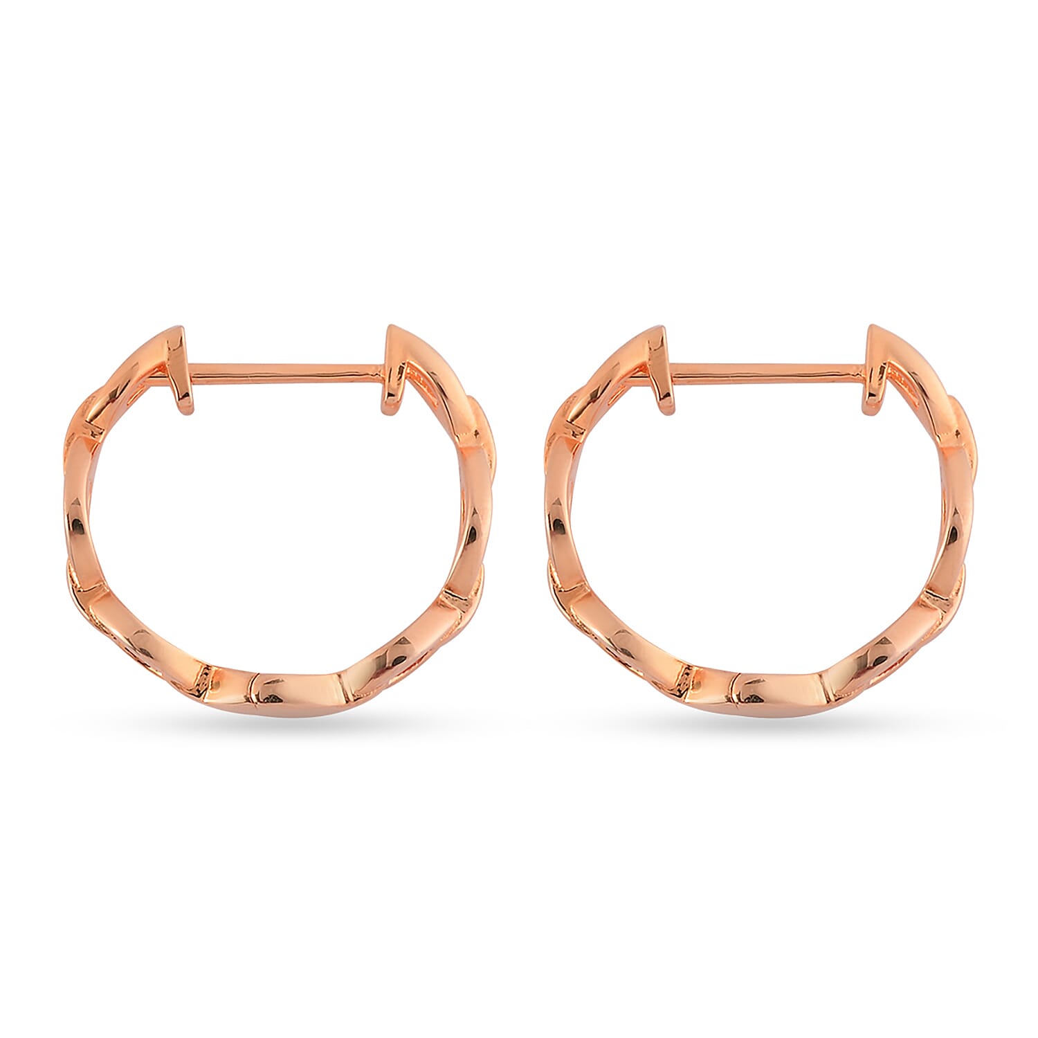 RACHEL GALLEY Tesoro Collection Rose Gold Overlay Sterling Silver Hoop Earrings 3861403 3