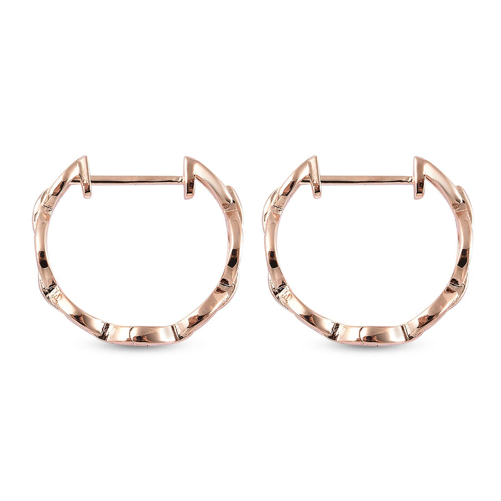 RACHEL GALLEY Tesoro Collection Rose Gold Overlay Sterling Silver Hoop Earrings