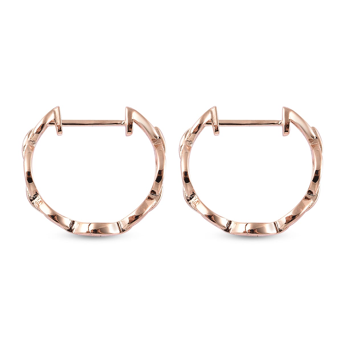 RACHEL GALLEY Tesoro Collection Rose Gold Overlay Sterling Silver Hoop Earrings 3861403 4