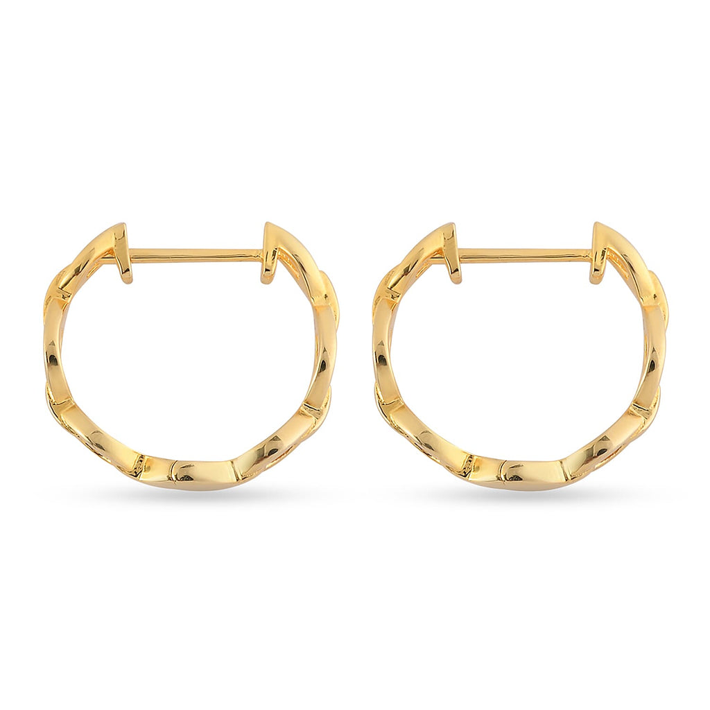 RACHEL GALLEY Tesoro Collection Yellow Gold Overlay Sterling Silver Hoop Earrings