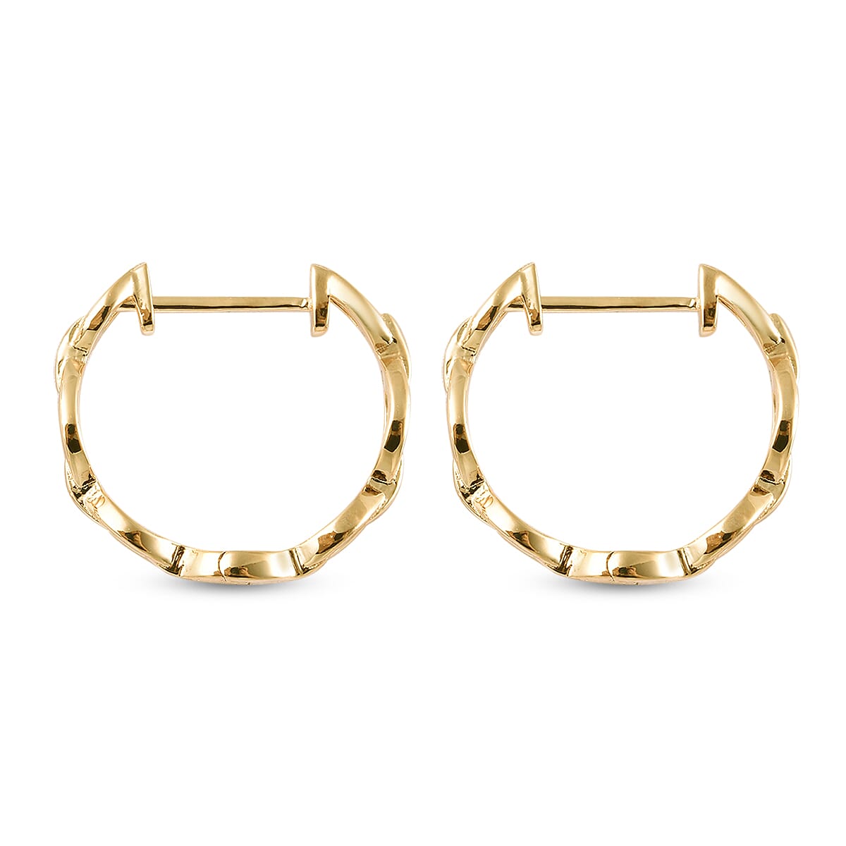 RACHEL GALLEY Tesoro Collection Yellow Gold Overlay Sterling Silver Hoop Earrings 3861402 4