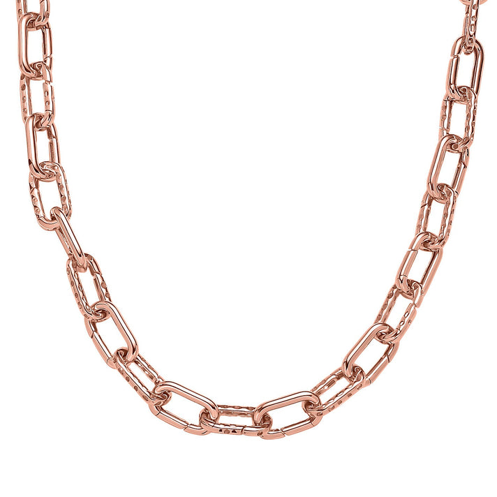 RACHEL GALLEY - Vermeil RG Overlay Sterling Silver Paperclip Necklace (Size - 20), Silver Wt. 36.70 Gms 7251466 1