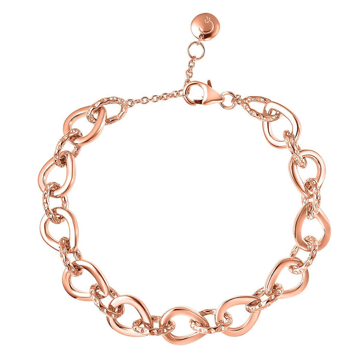 RACHEL GALLEY Vermeil Rose Gold Overlay Sterling Silver Bracelet (Size - 8 with Extender), Silver Wt. 16.49 Gms 3719065 1