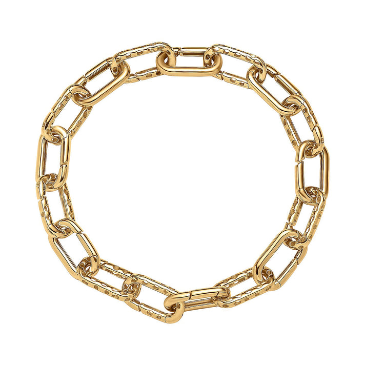 RACHEL GALLEY - Vermeil YG Sterling Silver Paperclip Bracelet (Size - 8), Silver Wt. 15.00 Gms 7251479 1