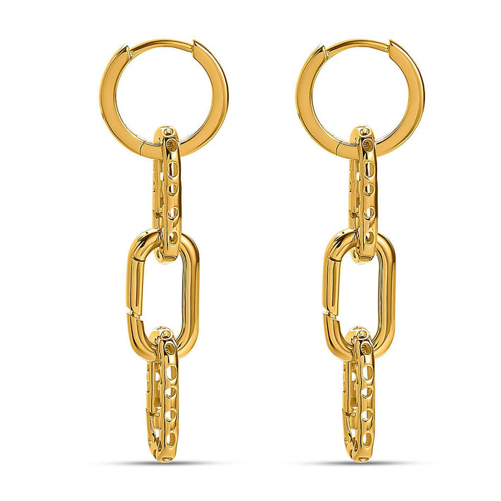 RACHEL GALLEY - Vermeil Yellow Gold Overlay Sterling Silver Paperclip Earrings (with Clasp), Silver Wt. 7.00 Gms 7251504 1