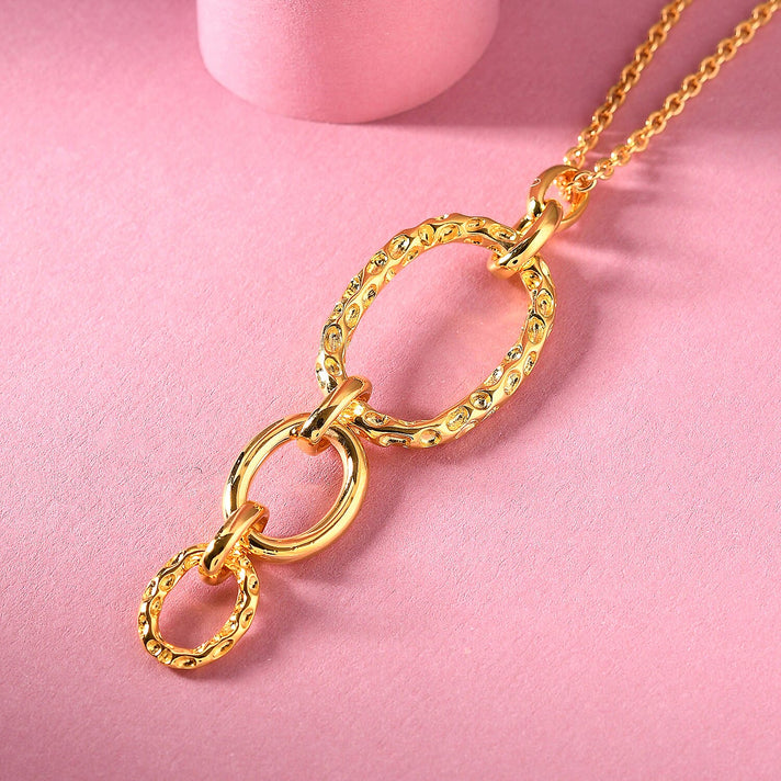 RACHEL GALLEY Yellow Gold Over Sterling Silver Pendant with Chain (Size 30 ), Silver Wt 12.39 Gms 3648616 2