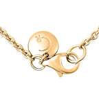 RACHEL GALLEY Yellow Gold Overlay Sterling Silver Amore Heart Necklace (Size 18/24/30) with Pebble, Silver Wt. 30.06 Gms