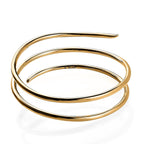 RACHEL GALLEY Yellow Gold Overlay Sterling Silver Bangle (Size 7), Silver wt. 40.67 Gms