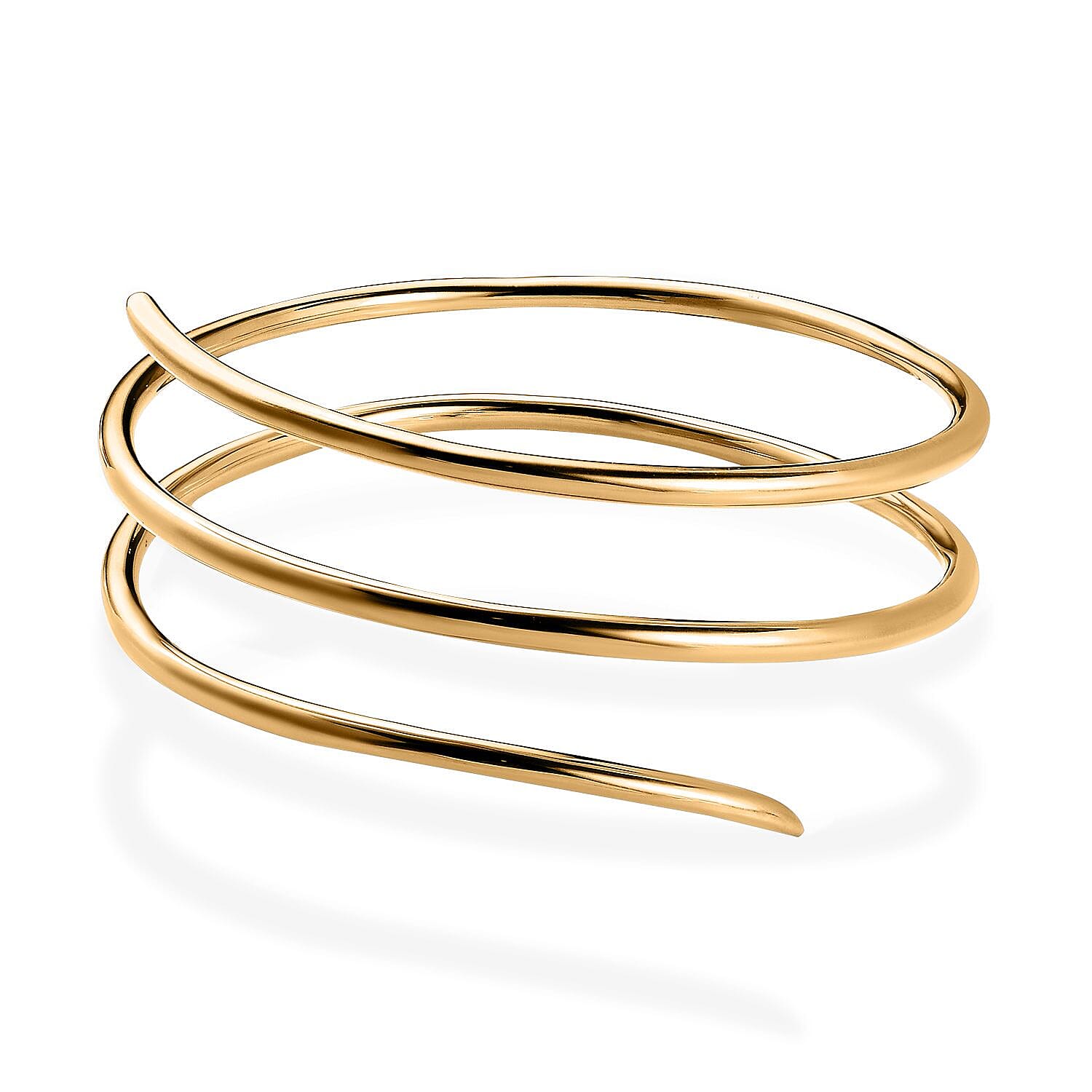 RACHEL GALLEY Yellow Gold Overlay Sterling Silver Bangle (Size 8), Silver wt. 39.74 Gms 3875898 0
