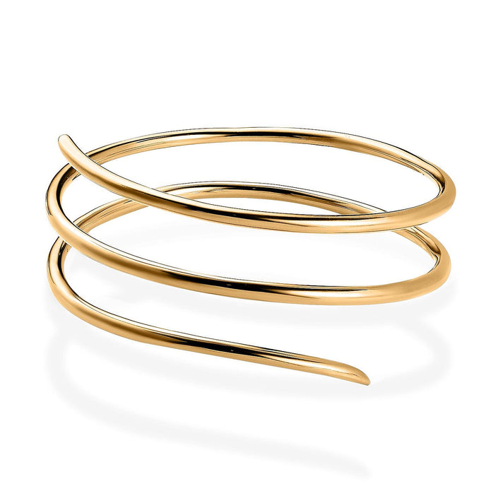 RACHEL GALLEY Yellow Gold Overlay Sterling Silver Bangle (Size 8), Silver wt. 39.74 Gms 3875898 1