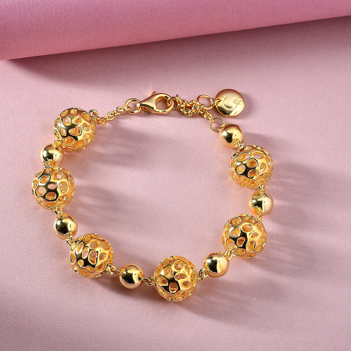 RACHEL GALLEY Yellow Gold Overlay Sterling Silver Bracelet Silver Wt. 15.73 Gms 3864086 1