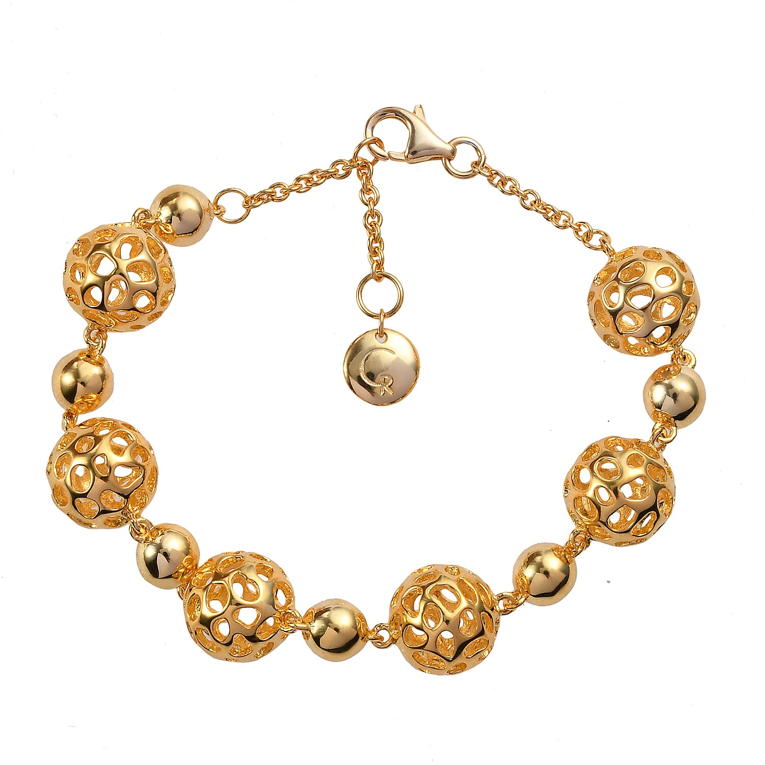 RACHEL GALLEY Yellow Gold Overlay Sterling Silver Bracelet Silver Wt. 15.73 Gms 3864086 2