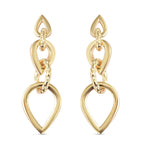 RACHEL GALLEY Yellow Gold Overlay Sterling Silver Earrings (with Push Back), Silver wt. 5.50 Gms