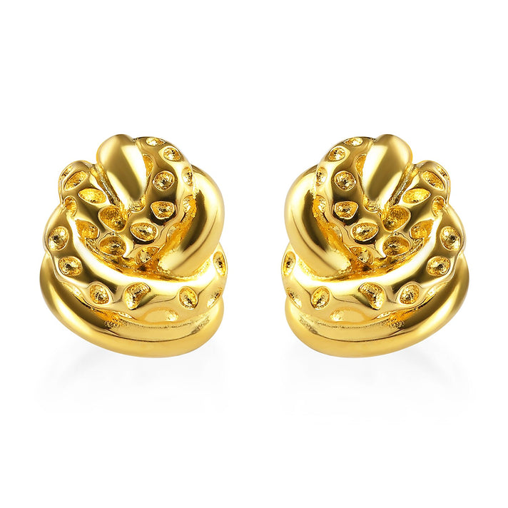 RACHEL GALLEY Yellow Gold Overlay Sterling Silver Knot Earrings (with Push Back) 3860731 1