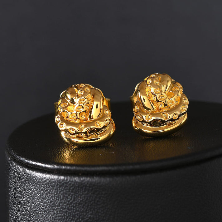 RACHEL GALLEY Yellow Gold Overlay Sterling Silver Knot Earrings (with Push Back) 3860731 2