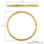 RACHEL GALLEY Yellow Gold Overlay Sterling Silver Lattice Bangle (SIze 7.5), Silver Wt. 16.40 Gms