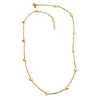 RACHEL GALLEY Yellow Gold Overlay Sterling Silver Necklace (Size 26),  Silver Wt.12.27 Gms.