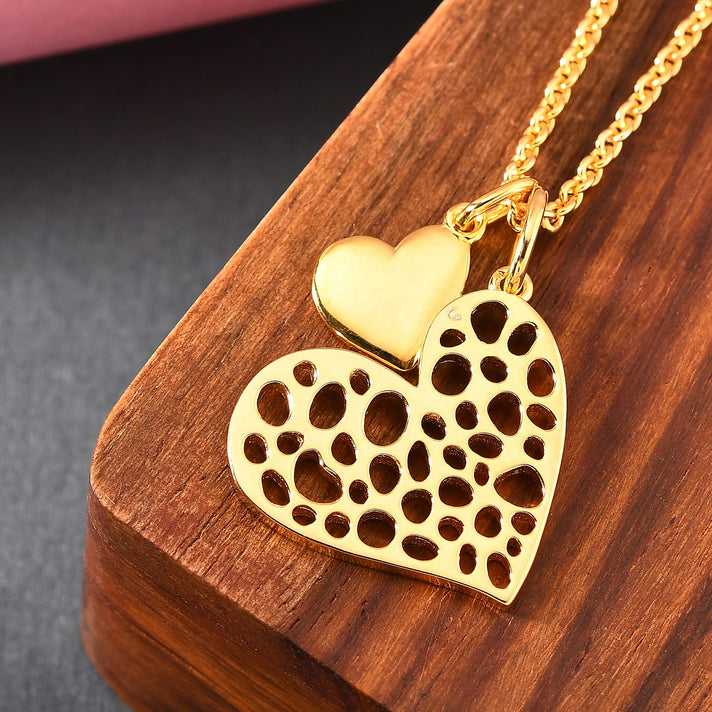 RACHEL GALLEY Yellow Gold Plated Sterling Silver Heart Pendant with Chain 3860740 2