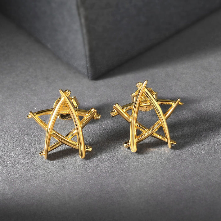 RACHEL GALLEY Yellow Gold Plating Overlay Sterling Silver Earrings (with Push Back) 3853693 2