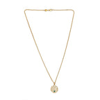 RACHEL GALLEY -  Zambian Emerald Pendant with Chain (Size - 18/22/24 Inch) With Lobster Clasp in 18K Vermeil Yellow Gold Overlay Sterling Silver  Wt. 10 Gms