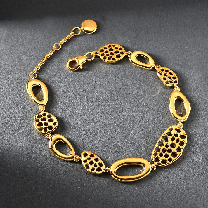 RACHEL GALLEY in Yellow Gold Overlay Sterling Silver Bracelet (Size 8),  Silver Wt. 13.95 Gms 3456203 2