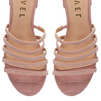 Ravel Alena Womens Slip On Sandals with Studded Straps in Blush (Size 3)