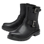RAVEL Clarice Twin Buckles Zip-Up Ankle Boots (Size 5) - Black