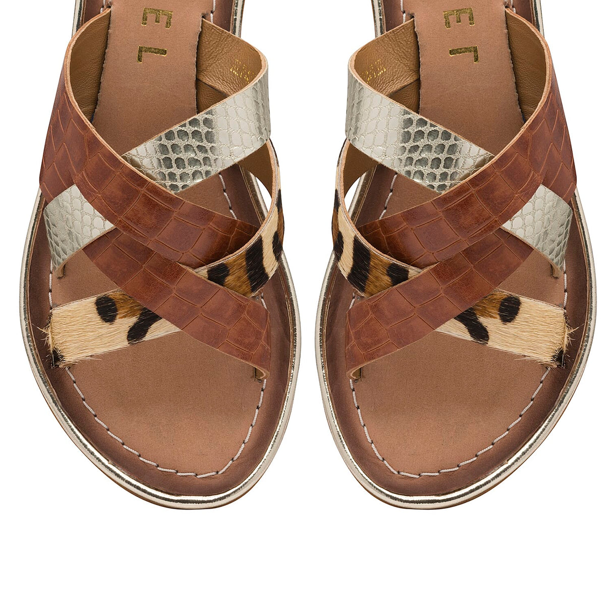 RAVEL Tan Heddon Leather Mule Sandals 6292074 3