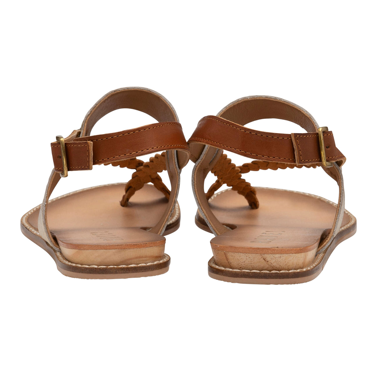 RAVEL Tan and Gold Croc-Print Luna Flat Sandals - TanÂ  6293447 2