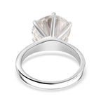 D'Joy The Ultimate Solitaire Moissanite Ring in Rhodium Overaly Sterling Silver 5.28 ct