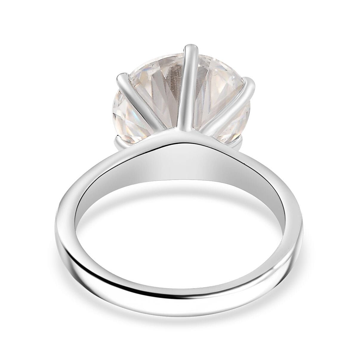 RED CARPET COLLECTION - The Ultimate 5 Ct Solitaire Moissanite Ring (120 Facets) in Platinum Overaly Sterling Silver 7924767 6