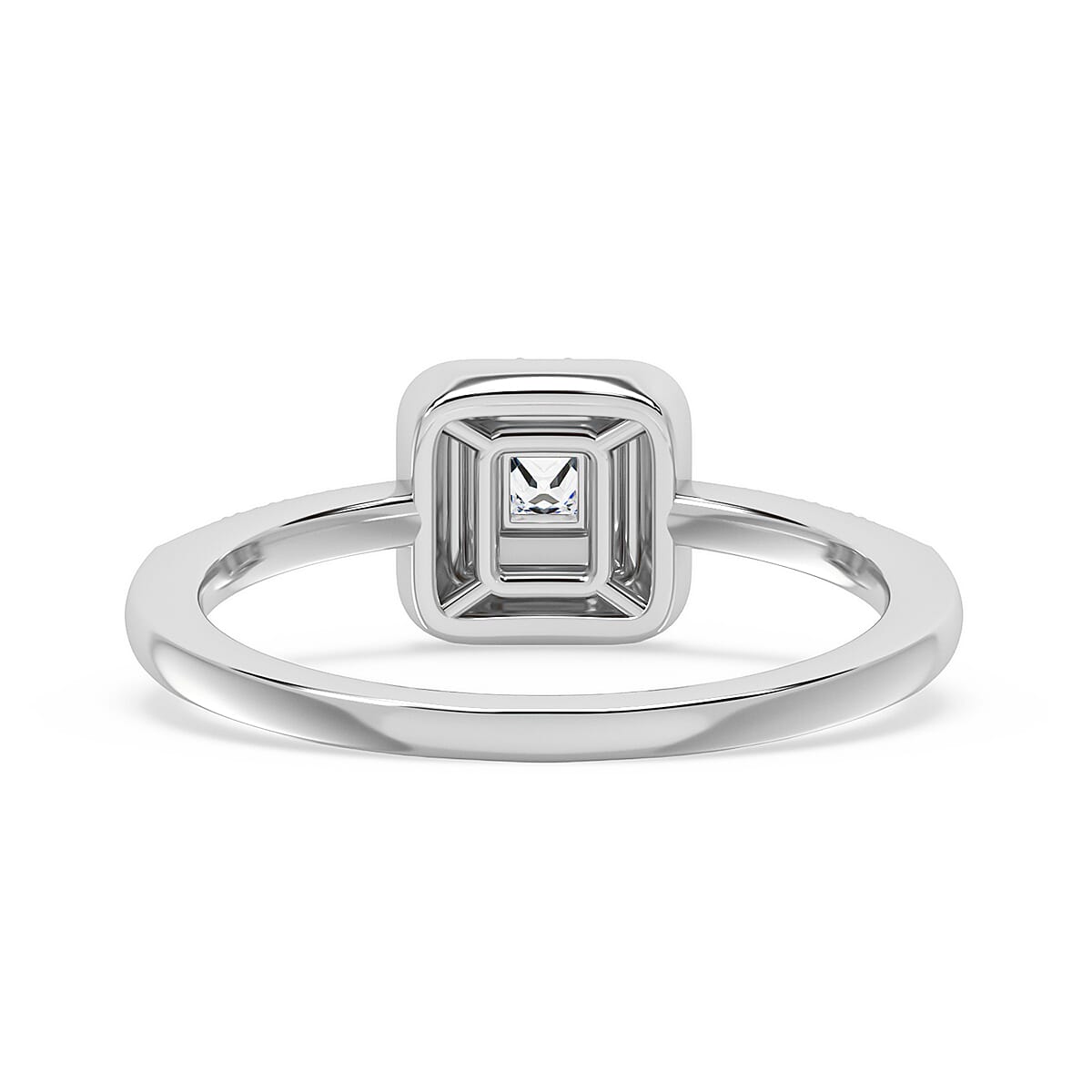 RHAPSODY 0.5 Ct IGI Certified Diamond VS/E-F Diamond Halo Ring in 950 Platinum 3876179 5