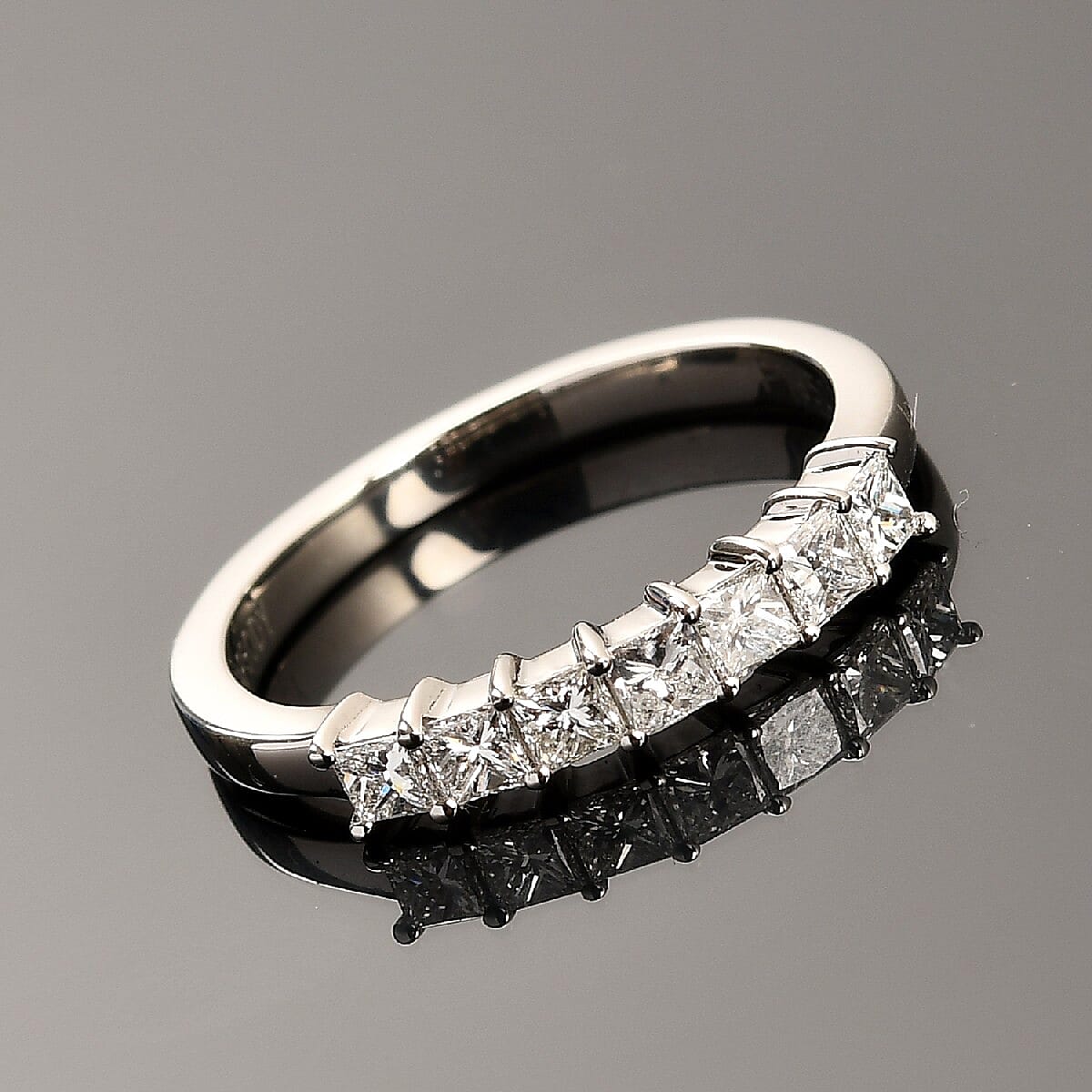 RHAPSODY 0.50 Ct. Natural Diamond 7-Stone Ring in 950 Platinum IGI Certified (E-F- VS) 3819382 2