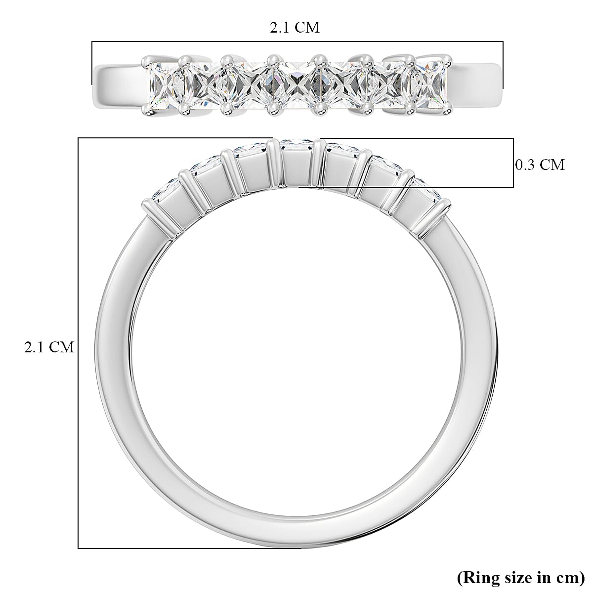 RHAPSODY 0.50 Ct. Natural Diamond 7-Stone Ring in 950 Platinum IGI Certified (E-F- VS) 3819382 6