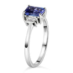 RHAPSODY 950 Platinum AAAA Tanzanite and Diamond (VS-E-F) Ring 1.29 Ct